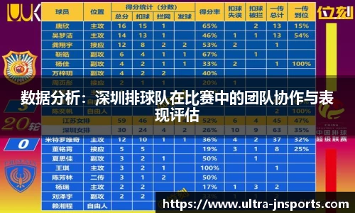 数据分析：深圳排球队在比赛中的团队协作与表现评估